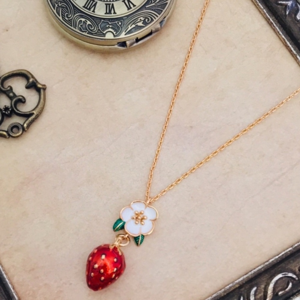 KATE SPADE • Picnic Perfect Strawberry Necklace - Picture 5 of 6